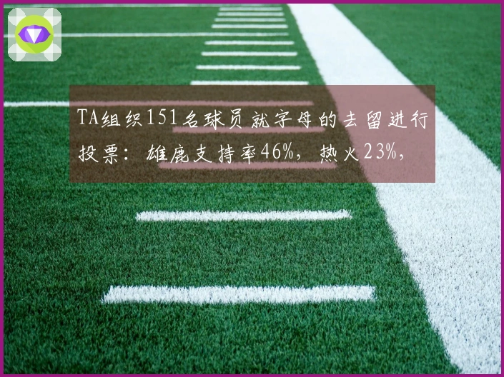 TA组织151名球员就字母的去留进行投票：雄鹿支持率46%，热火23%，尼克斯17%